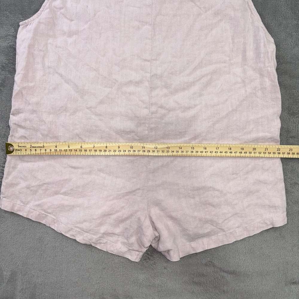 Beyond Nine Jumpsuit Womens M Pink Playsuit Romper 100% Linen Pocket Made in UK - Picture 9 of 14